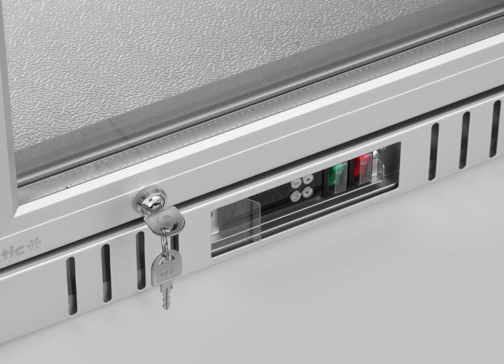 Arktic Bar-Kühlschrank 1-türig 75 l – Silber, Alu-Innenraum
