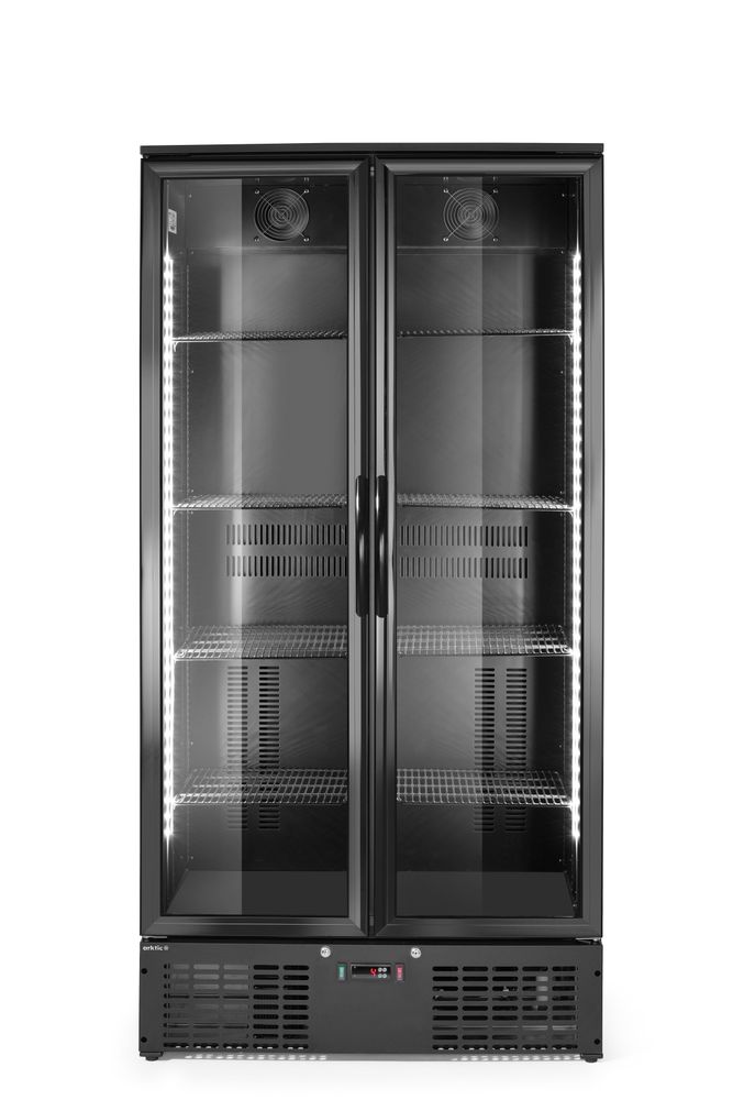 Arktic Bar-Kühlschrank 2-türig hoch 477 l – Schwarz, pulverbeschichtet