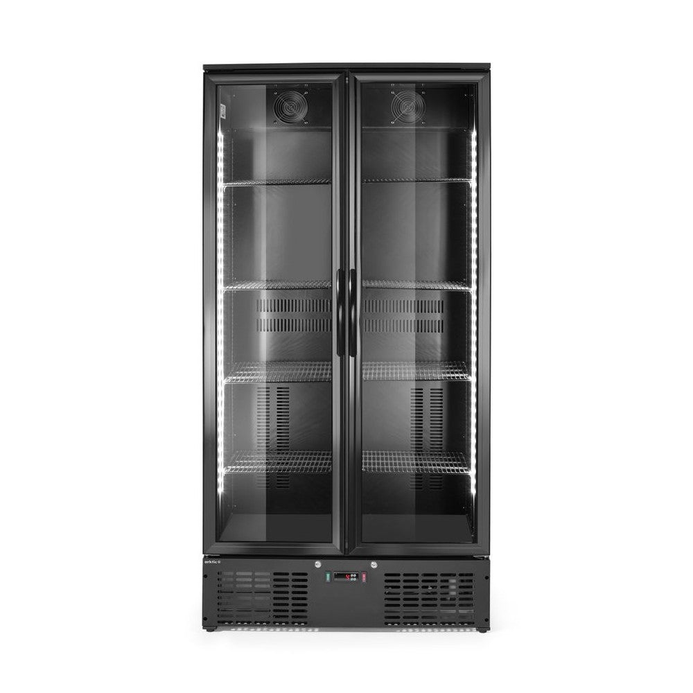 Arktic Bar-Kühlschrank 2-türig hoch 477 l – Schwarz, pulverbeschichtet