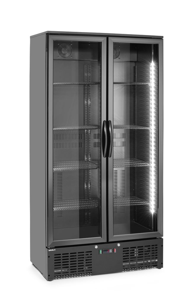 Arktic Bar-Kühlschrank 2-türig hoch 477 l – Schwarz, pulverbeschichtet