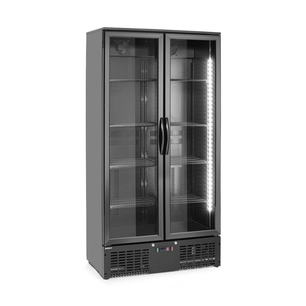 Arktic Bar-Kühlschrank 2-türig hoch 477 l – Schwarz, pulverbeschichtet