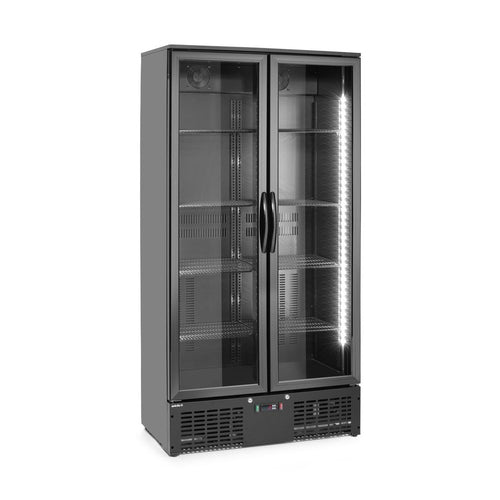 Arktic Bar-Kühlschrank 2-türig hoch 477 l – Schwarz, pulverbeschichtet