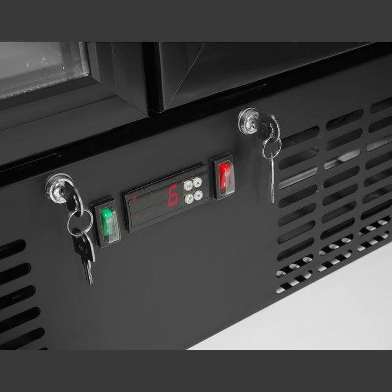 Arktic Bar-Kühlschrank 2-türig hoch 477 l – Schwarz, pulverbeschichtet