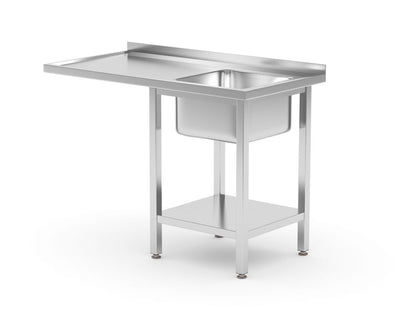 HENDI Sink unit right 1200 mm – shelf, space for dishwasher