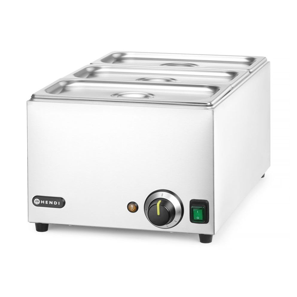 HENDI Bain-Marie Ranger – Set mit 3 GN-1/3-Behältern, 1000 W HENDI