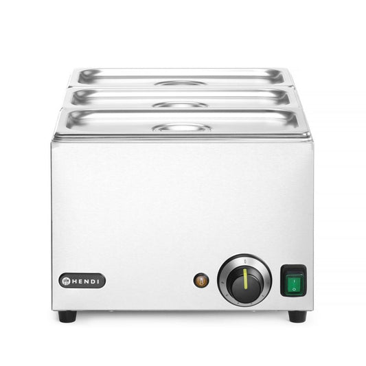 Set: Bain-Marie HENDI Ranger + 3x GN 1/3 Behälter mit Deckel, HENDI, GN 1/1, 230V/1000W, 590x332x H 242mm HENDI