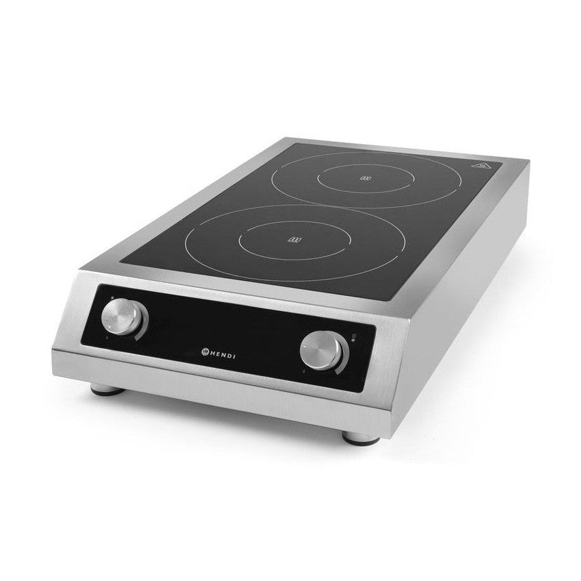 HENDI Induktionskocher Profi Line 7000 – 2 Kochfelder, 7000 W HENDI