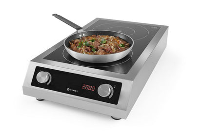 HENDI Induktionskocher Profi Line 7000 – 2 Kochfelder, 7000 W