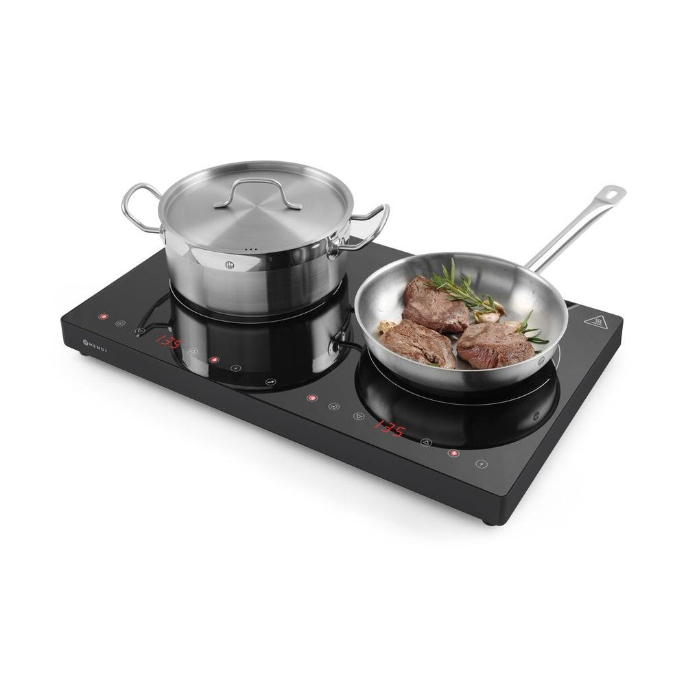 HENDI Induktionskocher doppelt Kitchen Line – 2 Zonen, 3500 W HENDI
