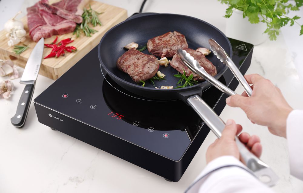 HENDI Induktionskocher Kitchen Line – 3500 W, Touch-Bedienung HENDI