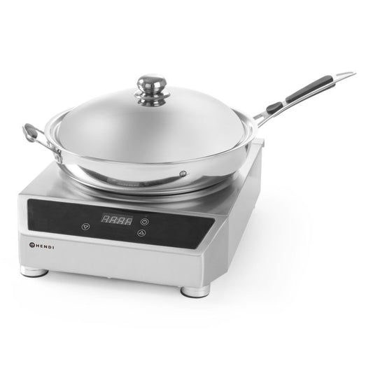 Induktionswok Modell 3500, HENDI, Profi Line, Induktionswok+Pfanne, 230V/3500W, 340x450x H 295mm HENDI