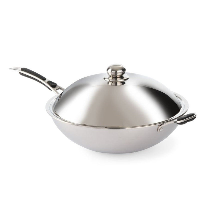 HENDI Wokpfanne Profi Line – Ø 360 mm, mit Deckel HENDI