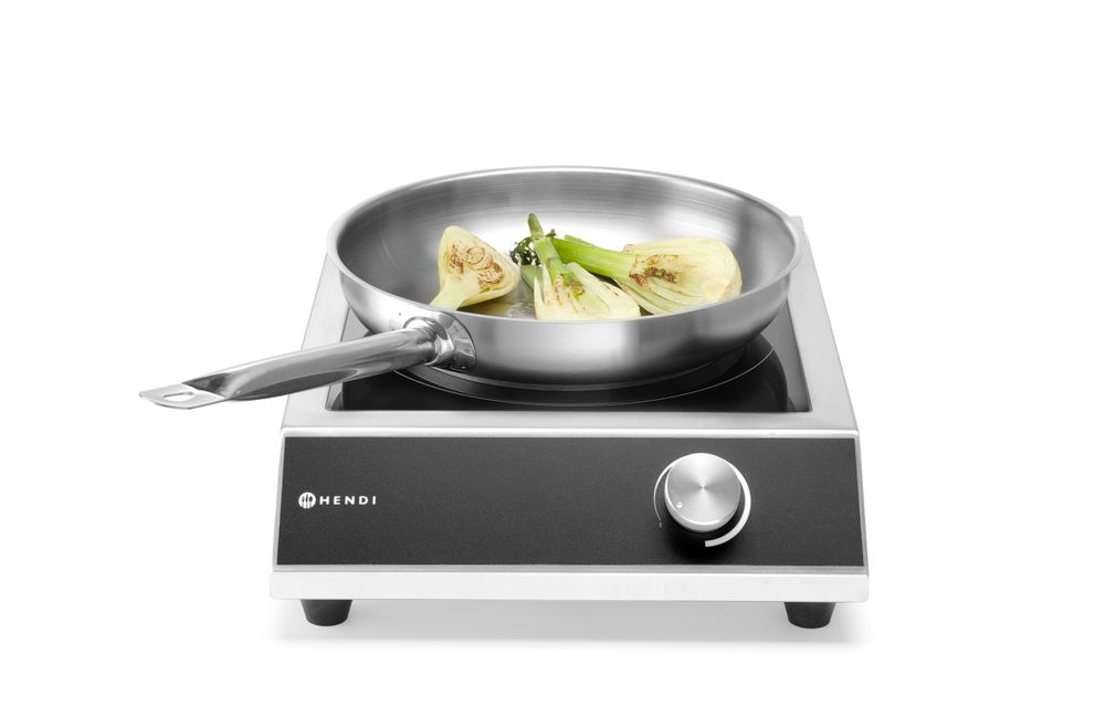 HENDI Induktionskocher Profi Line 3500 M – 3500 W, Drehknopf