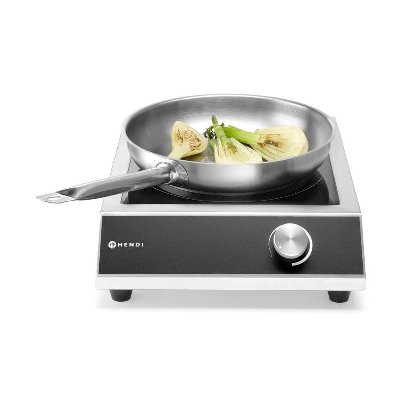 HENDI Induktionskocher Profi Line 3500 M – 3500 W, Drehknopf HENDI