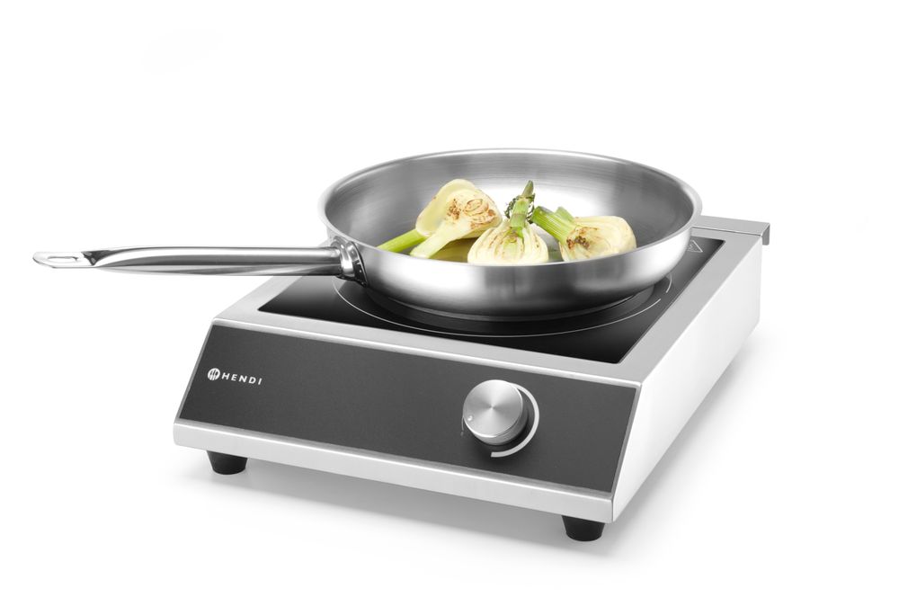 HENDI Induktionskocher Profi Line 3500 M – 3500 W, Drehknopf