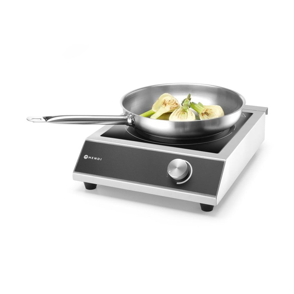 HENDI Induktionskocher Profi Line 3500 M – 3500 W, Drehknopf HENDI