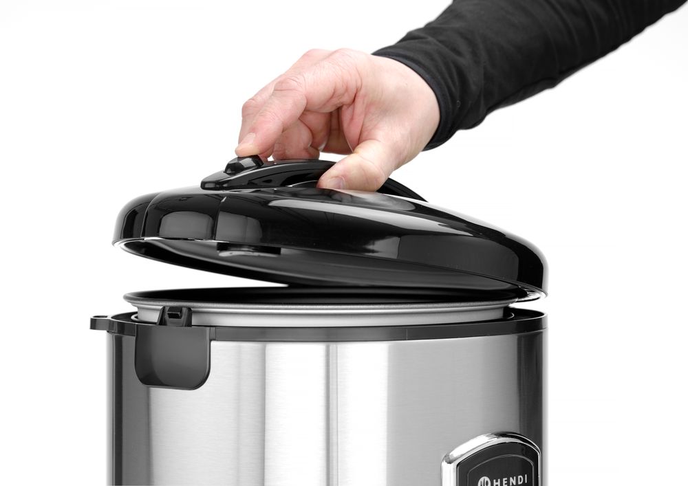 HENDI Reiskocher Profi Line – 1,8 L, mit Dampfgarfunktion HENDI