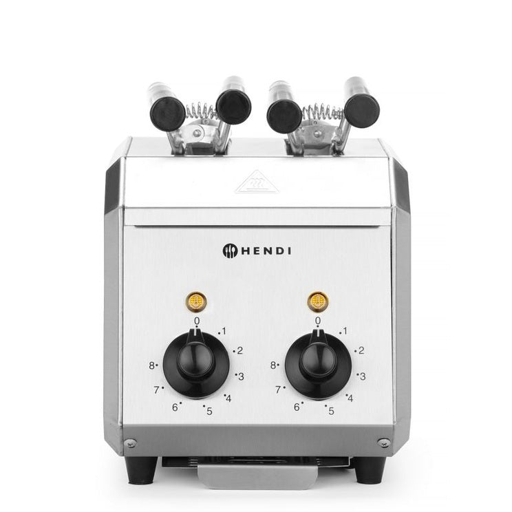 HENDI Sandwichtoaster – 2 Schlitze separat, 1200 W, Timer HENDI