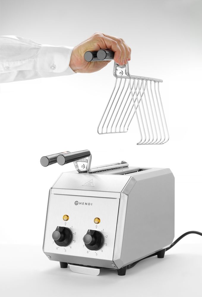 HENDI Sandwichtoaster – 2 Schlitze separat, 1200 W, Timer HENDI