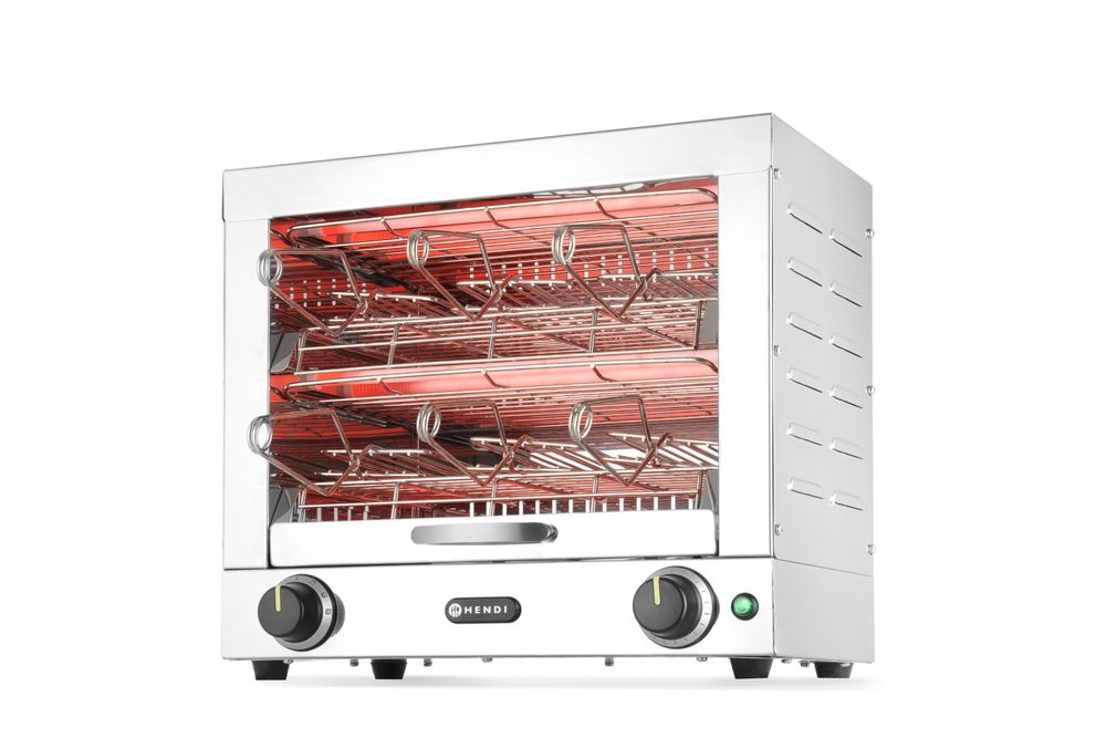 HENDI Multi-Toaster mit 6 Zangen – 3000 W, Infrarot-Quarzrohre HENDI