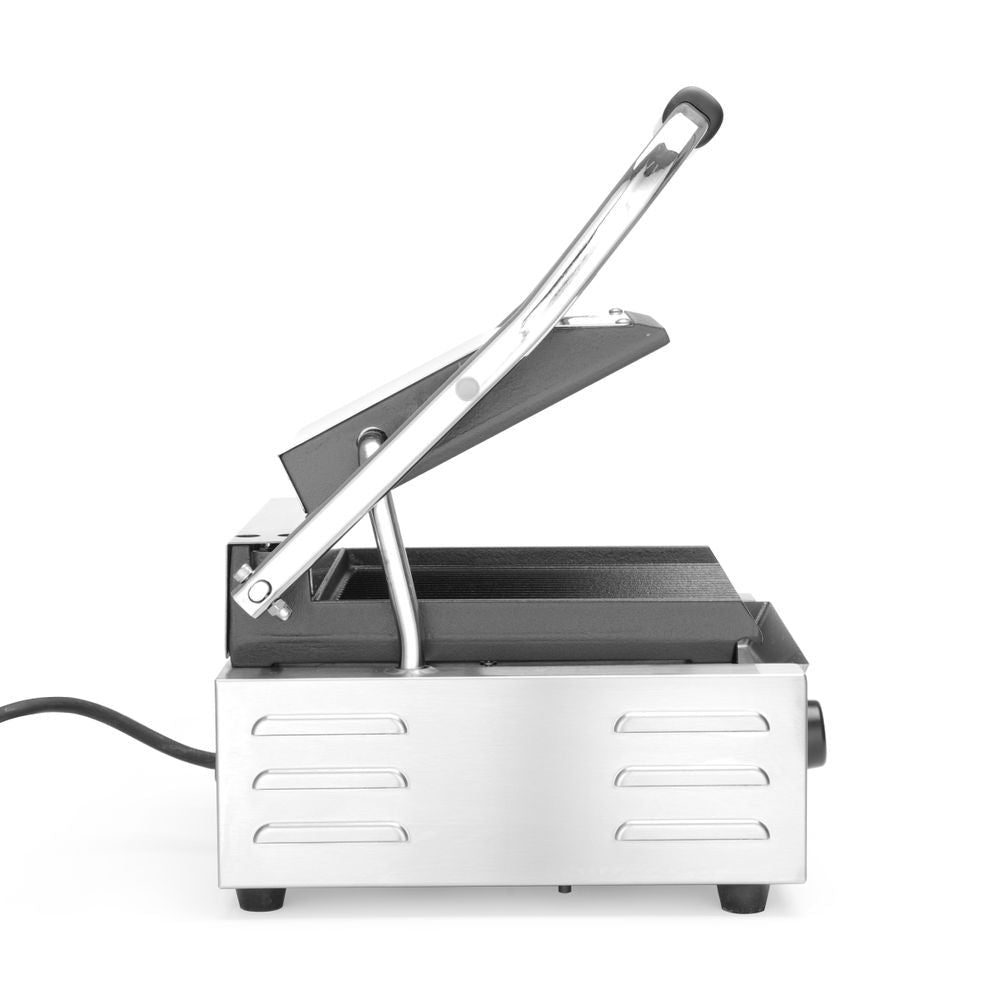 Kontaktgrill - Einzelversion, HENDI, oben und unten gerillt, 230V/1800W, 310x426x H 210mm HENDI