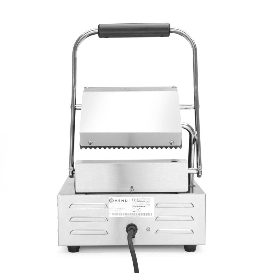 Kontaktgrill - Einzelversion, HENDI, oben und unten gerillt, 230V/1800W, 310x426x H 210mm HENDI