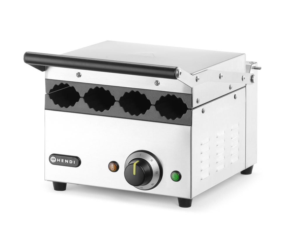 HENDI Kontaktgrill für Hot Dogs und Wraps – 4 Brötchen, 1,8 kW