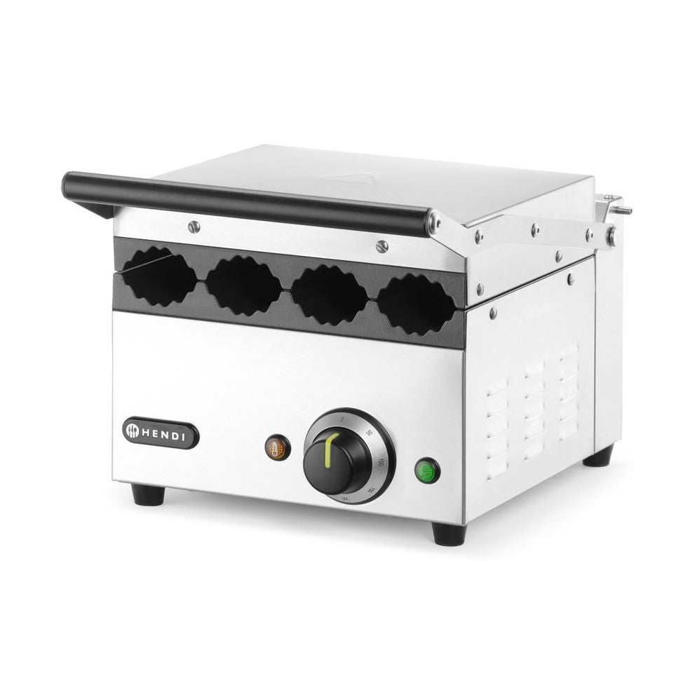 HENDI Kontaktgrill für Hot Dogs und Wraps – 4 Brötchen, 1,8 kW