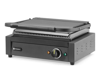 HENDI Kontaktgrill Panini Schwarz – gerippt, 2,2 kW