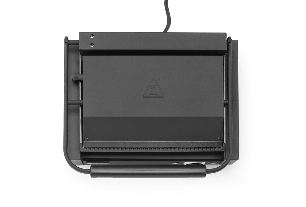 HENDI Kontaktgrill Panini Schwarz – gerippt, 2,2 kW