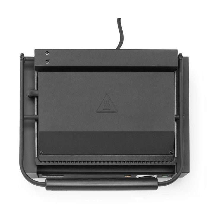 HENDI Kontaktgrill Panini Schwarz – gerippt, 2,2 kW