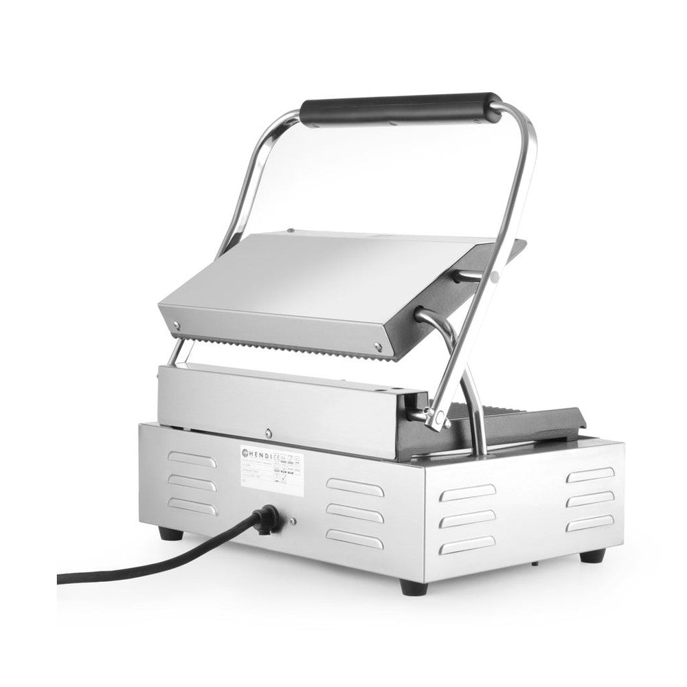 Kontaktgrill - Panini, HENDI, oben und unten gerillt, 230V/2200W, 432x396x H 214mm HENDI