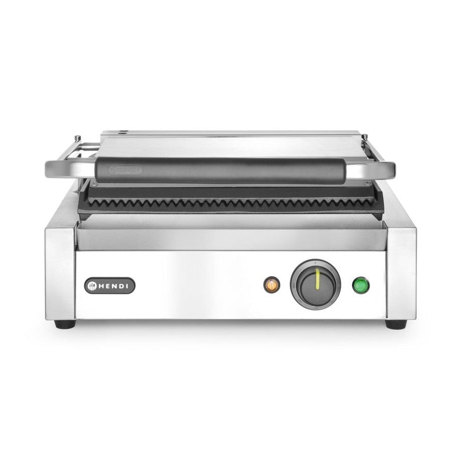 Kontaktgrill - Panini, HENDI, oben und unten gerillt, 230V/2200W, 432x396x H 214mm HENDI