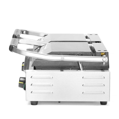 Kontaktgrill - Doppelversion, HENDI, oben gerillt, unten glatt, 230V/3600W, 570x395x H 510mm HENDI