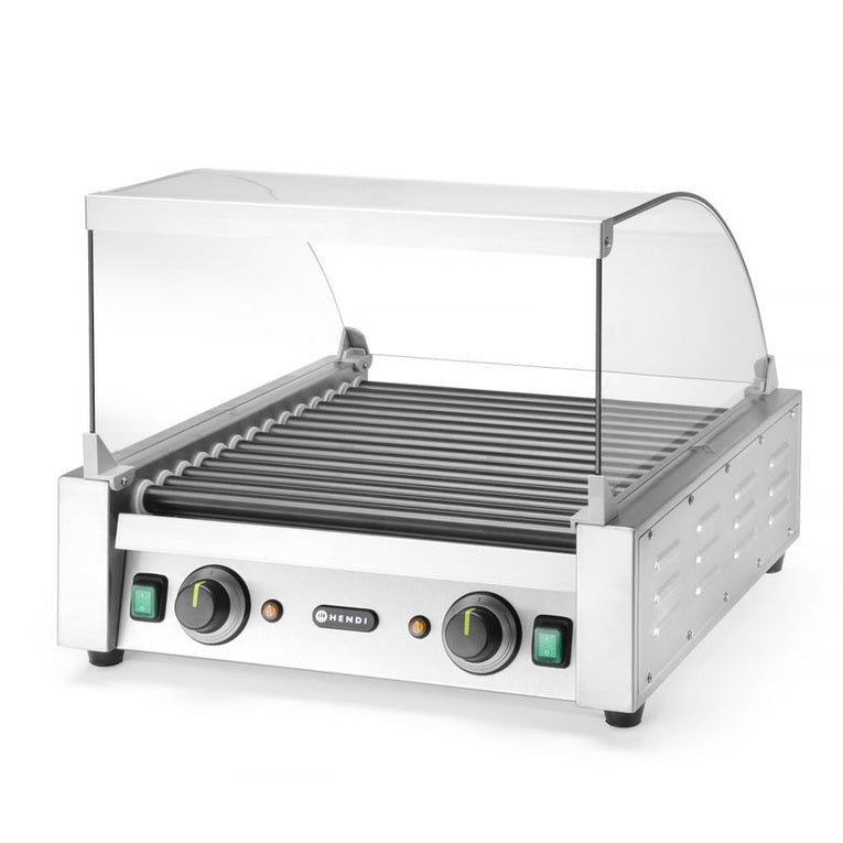Glasabdeckung für Rollengrill, HENDI, Für Rollengrill - 7 Rollen 268506 , 470x325x H 240mm HENDI