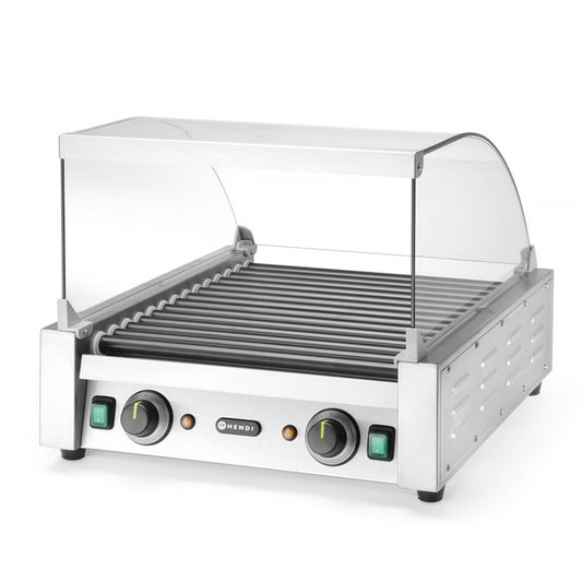Glasabdeckung für Rollengrill, HENDI, Für Rollengrill - 7 Rollen 268506 , 470x325x H 240mm HENDI