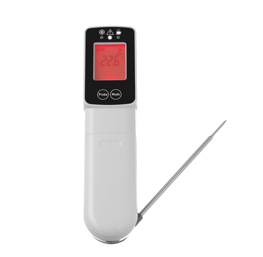 HENDI Infrarot-Thermometer mit Klappsonde – -60 bis +350 °C