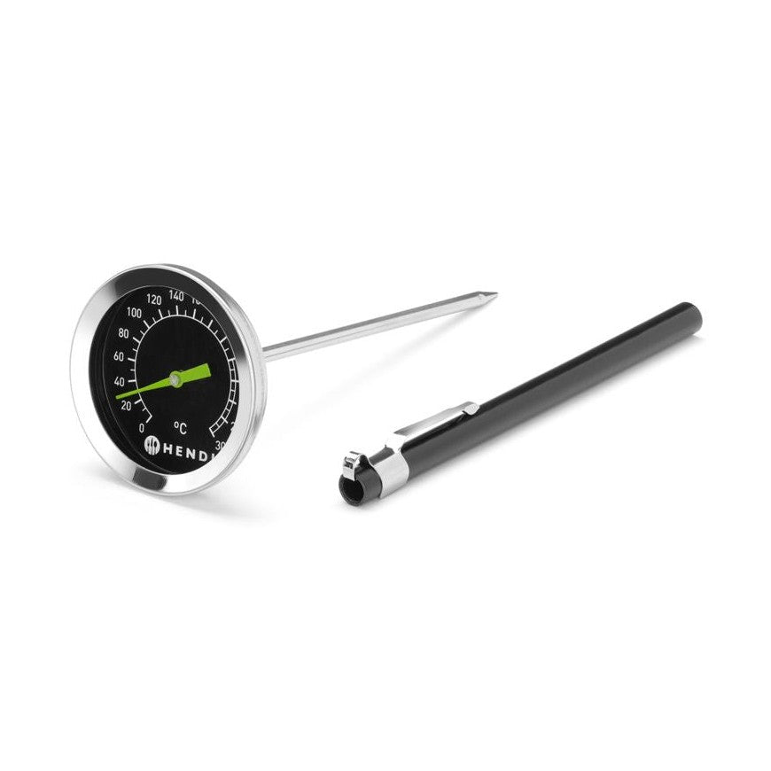 HENDI Analoges Thermometer Schwarz – 0 bis 300 °C