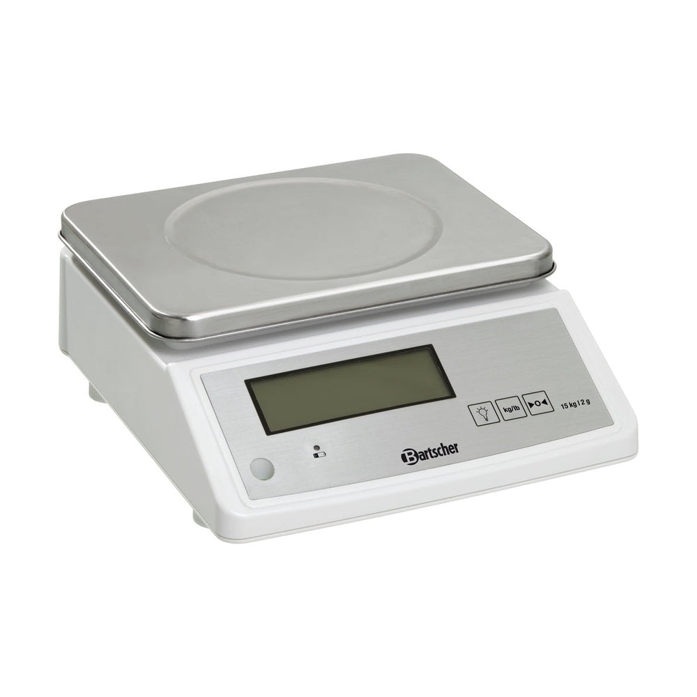 Bartscher Küchenwaage elektronisch – 15 kg, Teilung 2 g Bartscher