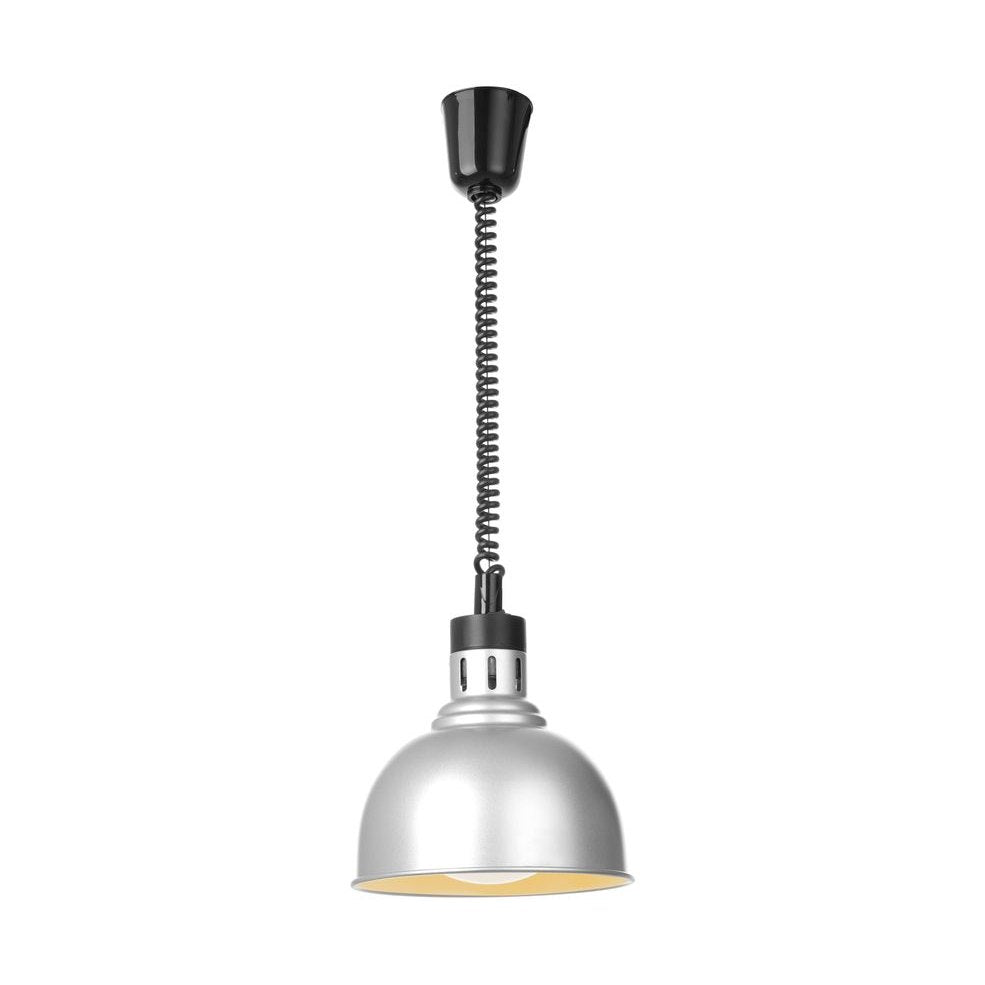 HENDI Wärmelampe höhenverstellbar, Kuppelform, Silber – Ø 250 mm