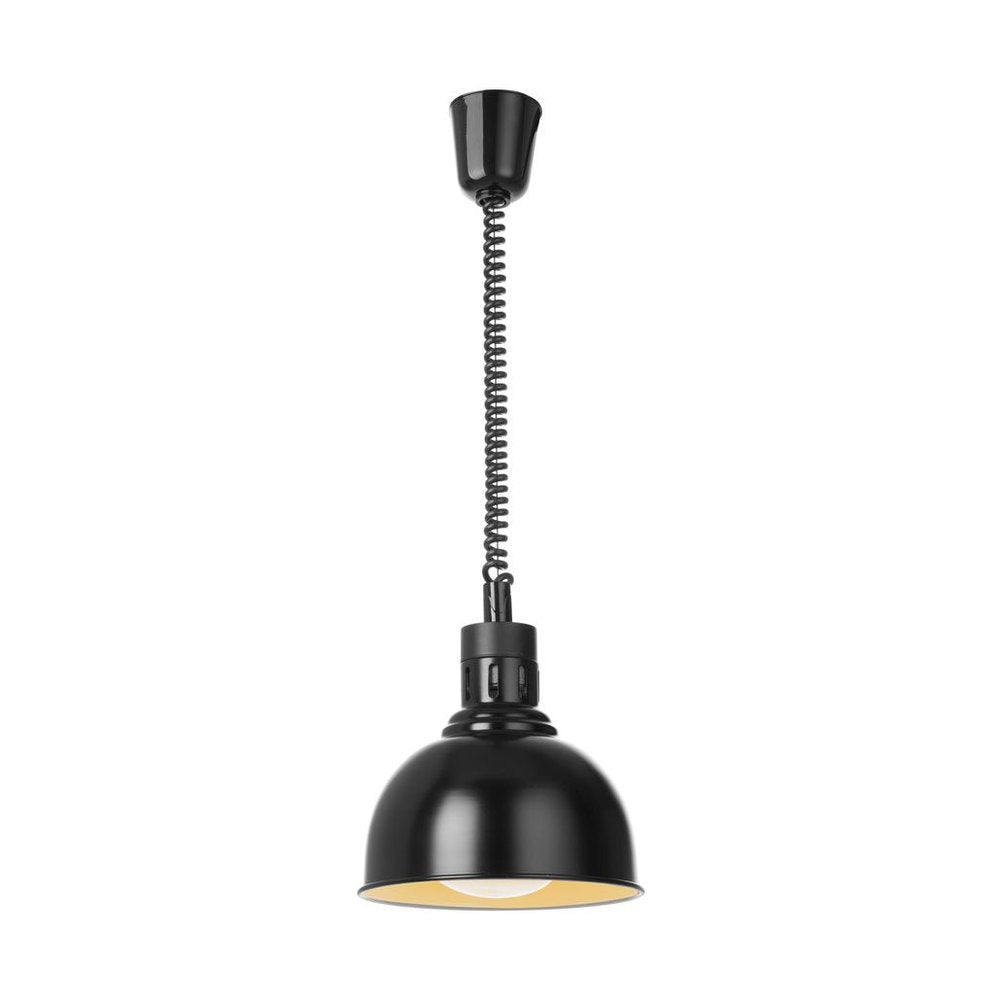 HENDI Wärmelampe höhenverstellbar, Kuppelform, Schwarz – Ø 250 mm