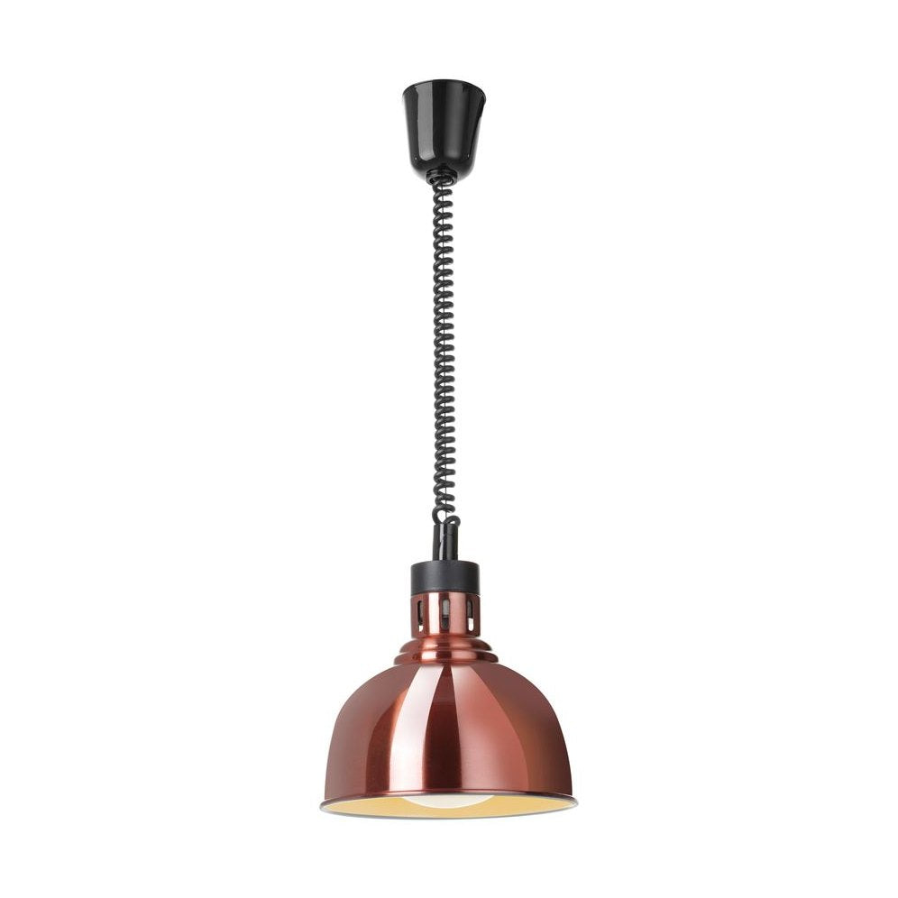 HENDI Wärmelampe höhenverstellbar, Kuppelform, Kupfer – Ø 250 mm