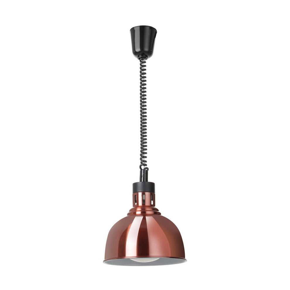HENDI Wärmelampe höhenverstellbar, Kuppelform, Kupfer – Ø 250 mm