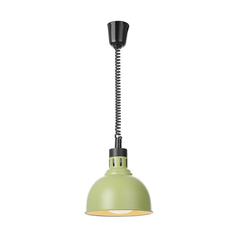 HENDI Wärmelampe höhenverstellbar, Kuppelform, Grün – Ø 250 mm