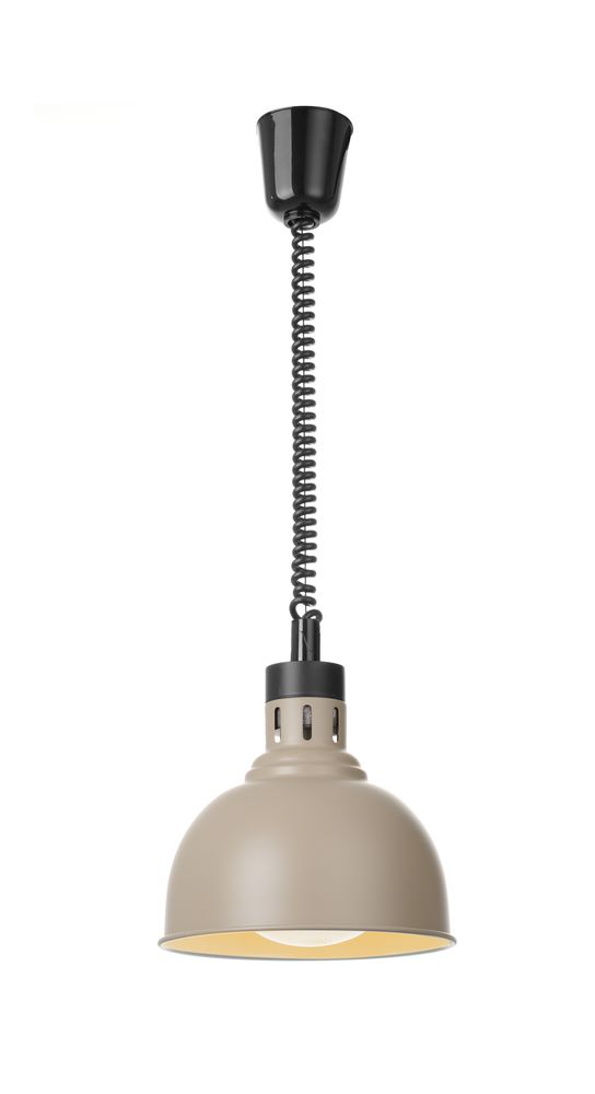 HENDI Wärmelampe höhenverstellbar, Kuppelform, Beige – Ø 250 mm