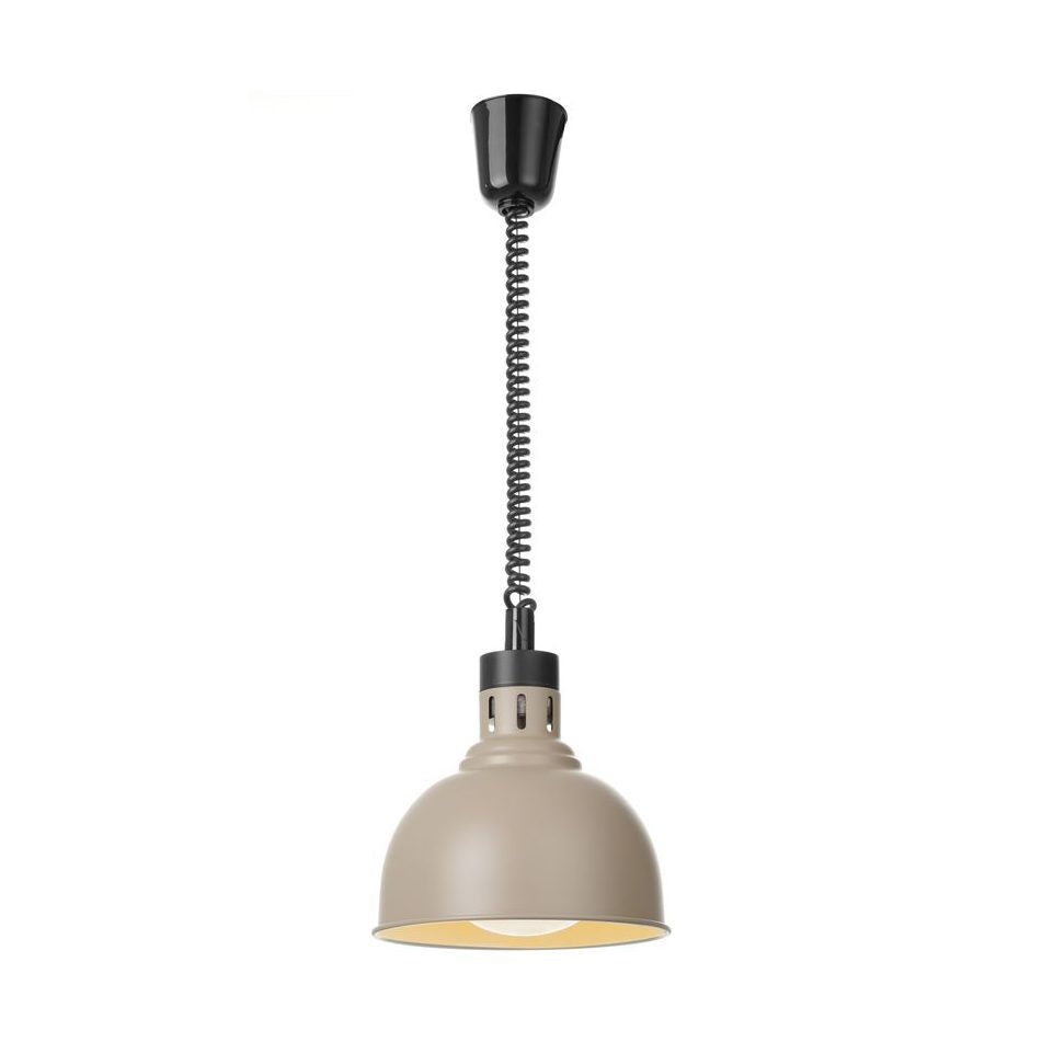 HENDI Wärmelampe höhenverstellbar, Kuppelform, Beige – Ø 250 mm