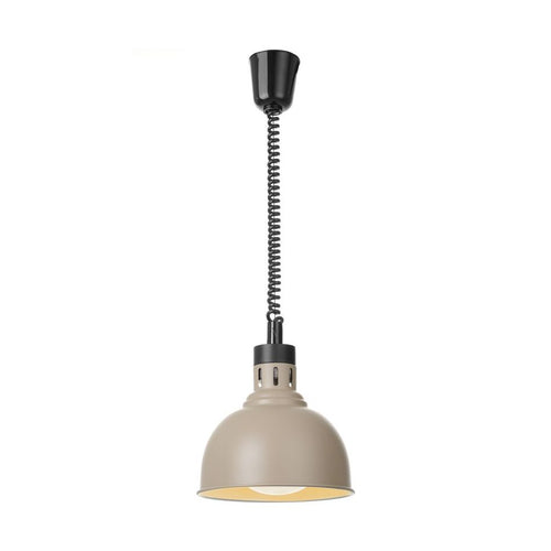 HENDI Wärmelampe höhenverstellbar, Kuppelform, Beige – Ø 250 mm