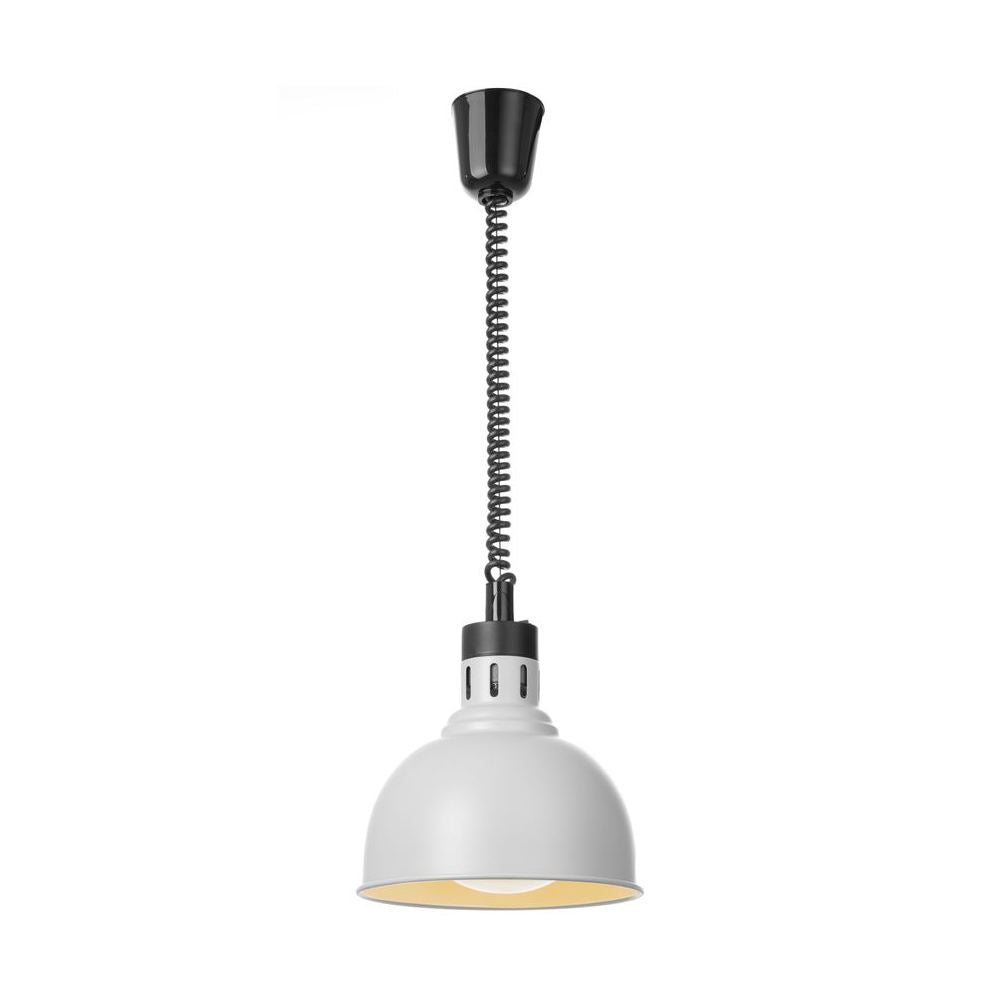 HENDI Wärmelampe höhenverstellbar, Kuppelform, Weiss – Ø 250 mm