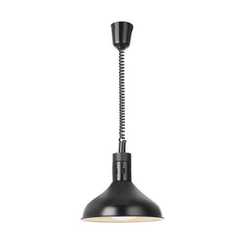 HENDI Wärmelampe höhenverstellbar, Glockenform, Schwarz – Ø 295 mm