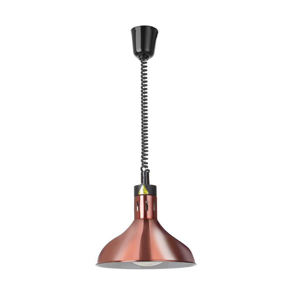 HENDI Wärmelampe höhenverstellbar, Glockenform, Kupfer – Ø 295 mm